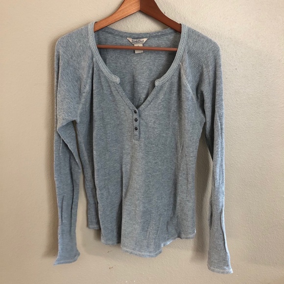 Lucky Brand Tops - Lucky Brand Gray Henley Top- XL